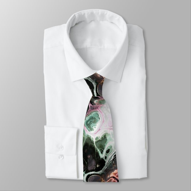 Marbre rose et jade vert cravate (Attaché)