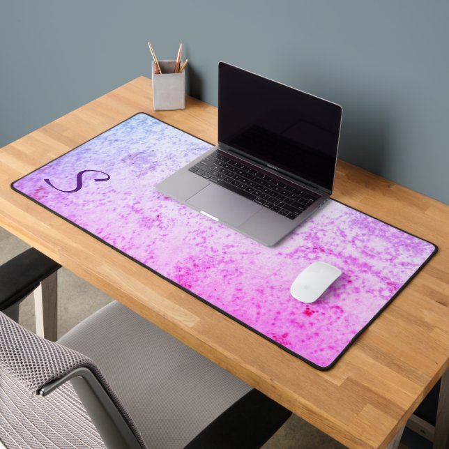 Marbré rose et violet personnalisé (Bureau 2)