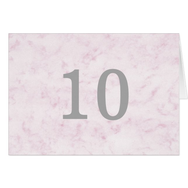 Marbre rose vif élégant Numéro de table (Devant horizontal)