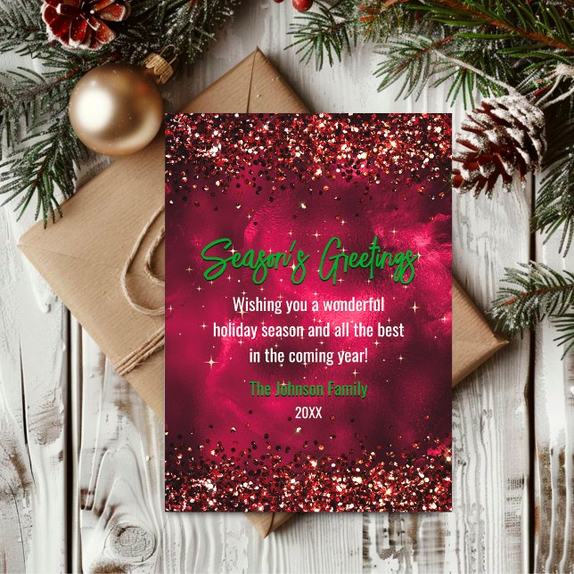 Marbre rouge chic de Noël Nouvel An (Créateur téléchargé)