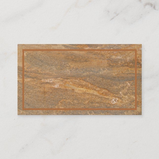 Marbre rouillé Carte de visite texturé (Devant)