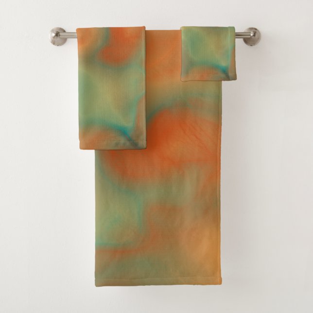Marbre rouille et turquoise abstrait (En situation)