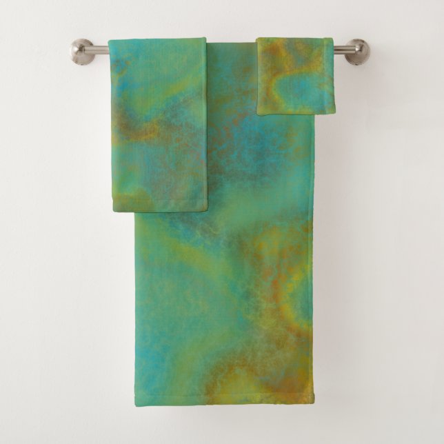 Marbre rouille et turquoise abstrait 6 (En situation)