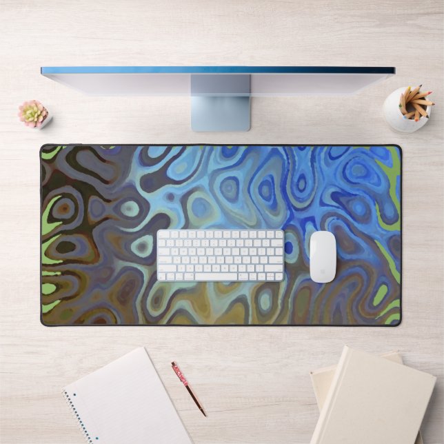 Marbre Slick Métallique Bleu Vert (Bureau 1)