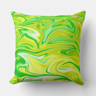 Marbre Vert Et Jaune, Gros Coussin À Throw.