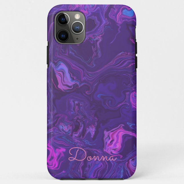 Marbre violet moderne Abstrait iPhone / coque ipad (Dos)