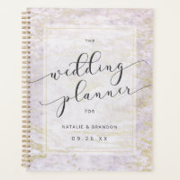 Marbres modernes en violet avec plans Mariages or