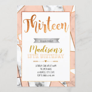 Marbrez la 13ème invitation d'anniversaire