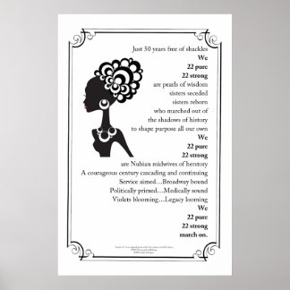 "March On" Poem Woman Poster