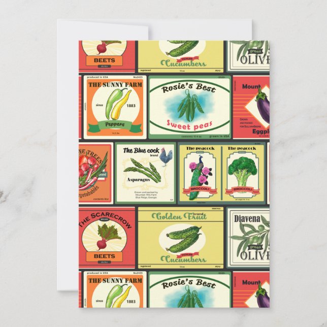 Marchandises en conserve vintages - étiquettes de  (Devant)