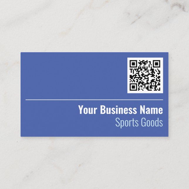 Marchandises sportives Code QR Carte de visite (Dos)