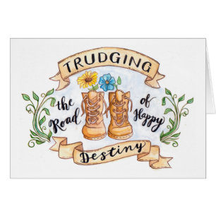 Marchant lourdement la route du destin heureux