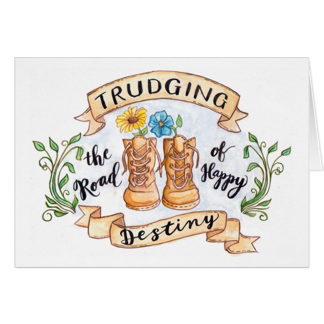 Marchant lourdement la route du destin heureux (Devant horizontal)