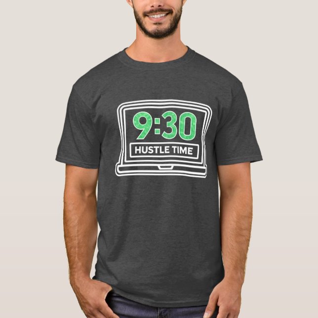 Marché agité des traders Ouverture à 9h30 T-shirt (Devant)