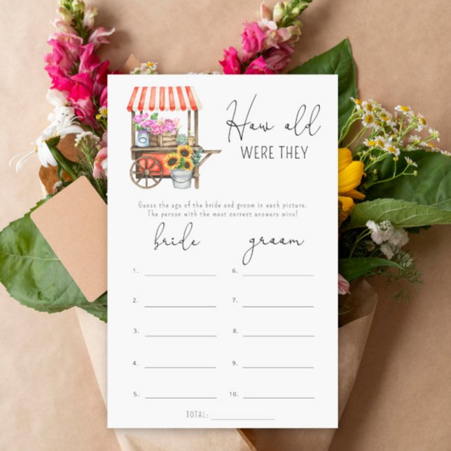 Marché aux fleurs Quel âge avaient-ils jeu de mari (Créateur téléchargé)