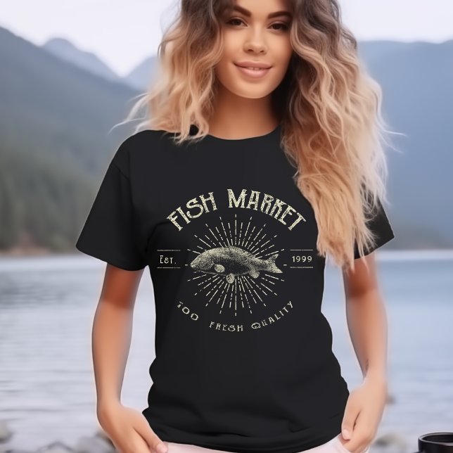 Marché aux Poissons 100 T-shirt frais de qualité (Créateur téléchargé)