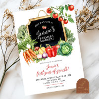 Marché de fermier Invitation pour un premier anniv
