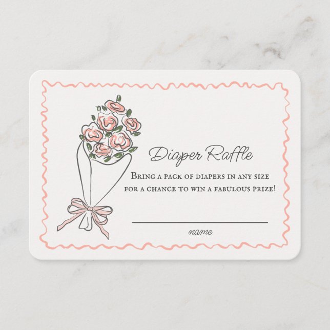 Marché de fleurs roses encart pour tirage au sort  (Devant)