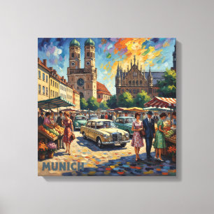 Marché de Munich par Twin Towers Toile d'art