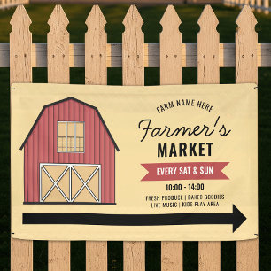 Marché des fermiers Bannière de marketing des ferm