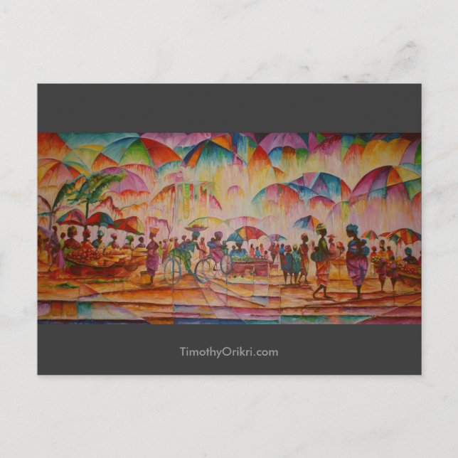 Marché des parapluies - Carte postale (Devant)