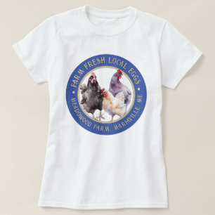 Marché des T-shirts d'oeufs frais de la ferme loca