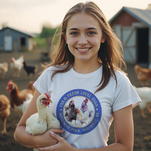 Marché des T-shirts d'oeufs frais de la ferme loca