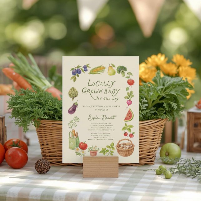 Marché Local  Invitation à une Baby Shower (Créateur téléchargé)