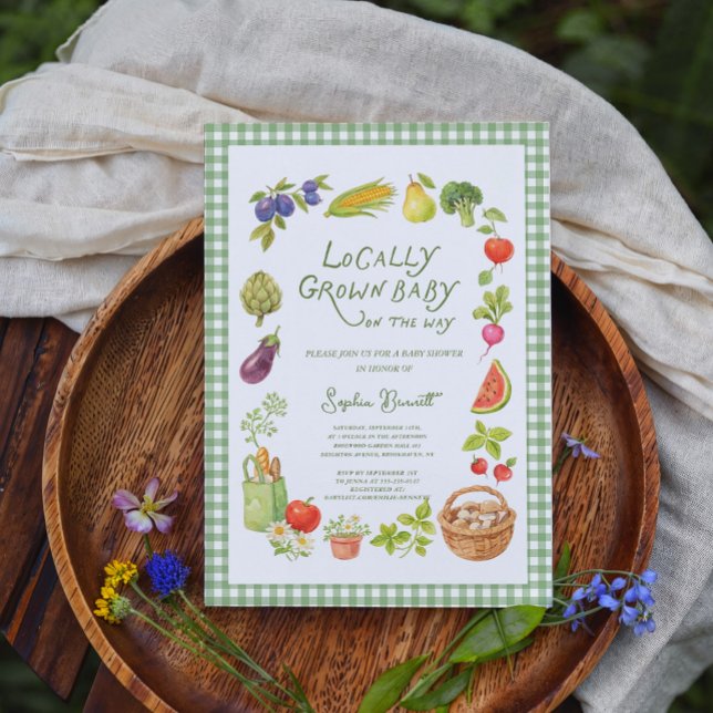Marché Local  Invitation à une Baby Shower (Créateur téléchargé)