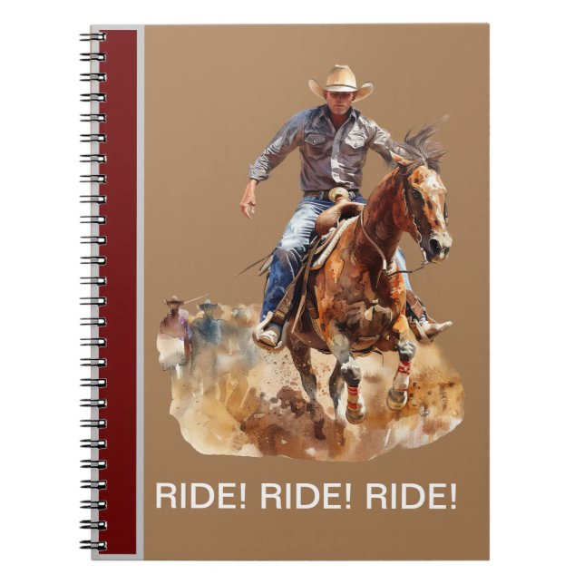 MARCHE ! MARCHE ! MARCHE ! Carnet Cowboy sur couve (Devant)