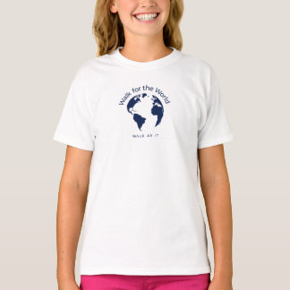 Marche Pour Le Monde T-Shirt - Filles Blanches