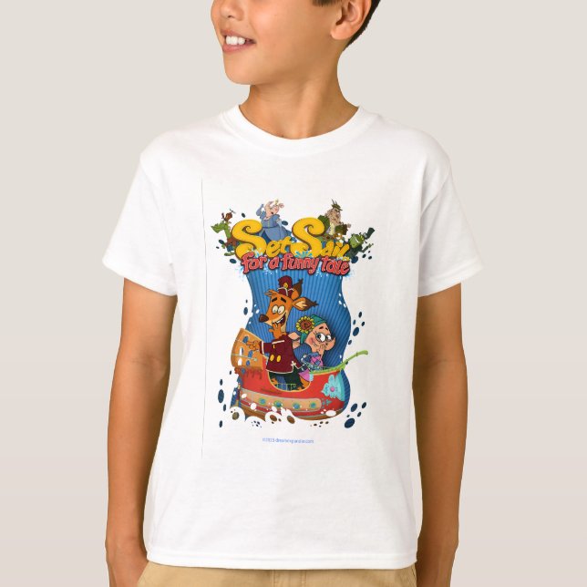 Marche pour un T-shirt de garçon de conte amusant (Devant)
