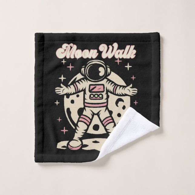 Marche sur la Lune Astronaute (Gant de toilette)