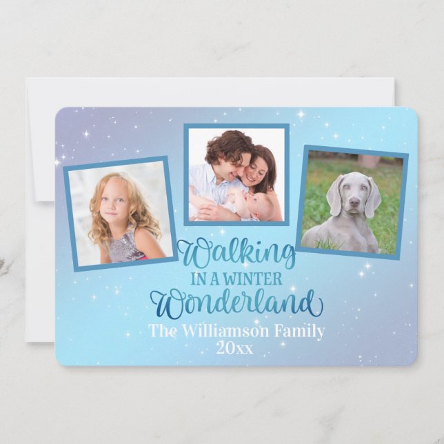 Marcher Dans Un Pays Merveilleux D'Hiver Trois Pho (Devant)