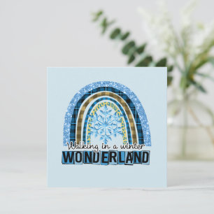 Marcher dans une Wonderland d'hiver Blue Rainbow