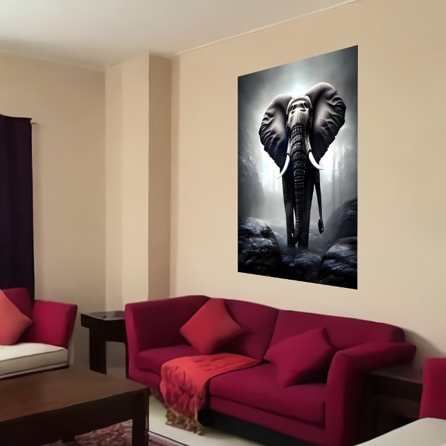Marcher Eléphant | AI Art Poster (Créateur téléchargé)