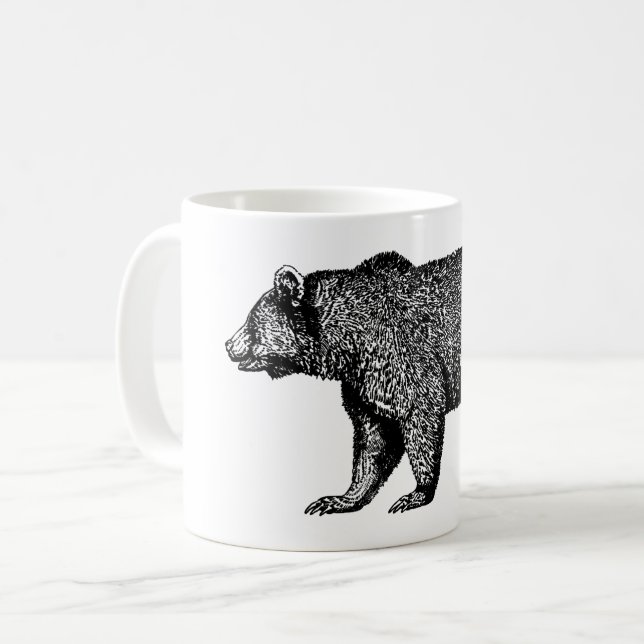 Marcher Grizzly Oear Coffee Mug (Devant gauche)