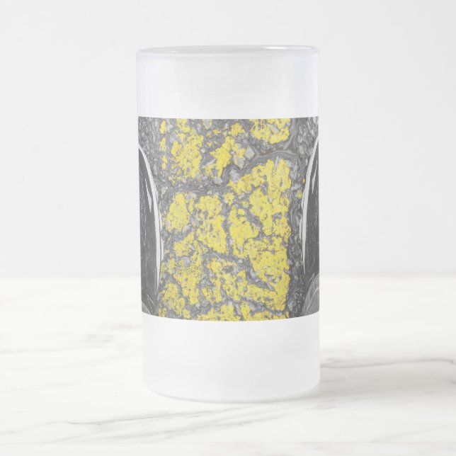 Marcher La Ligne Verre Frosted Beer Beer Mug (Centre)