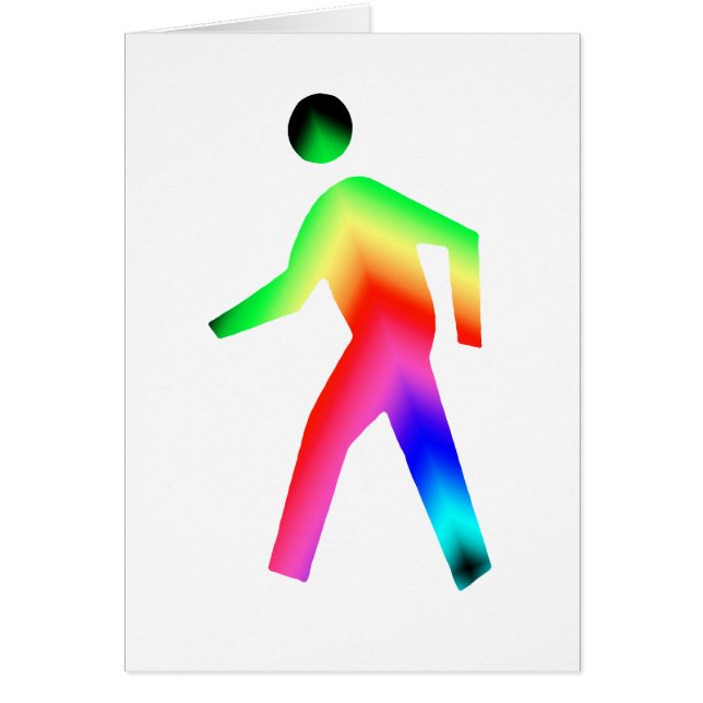 Marcher l'homme arc-en-ciel (Devant)