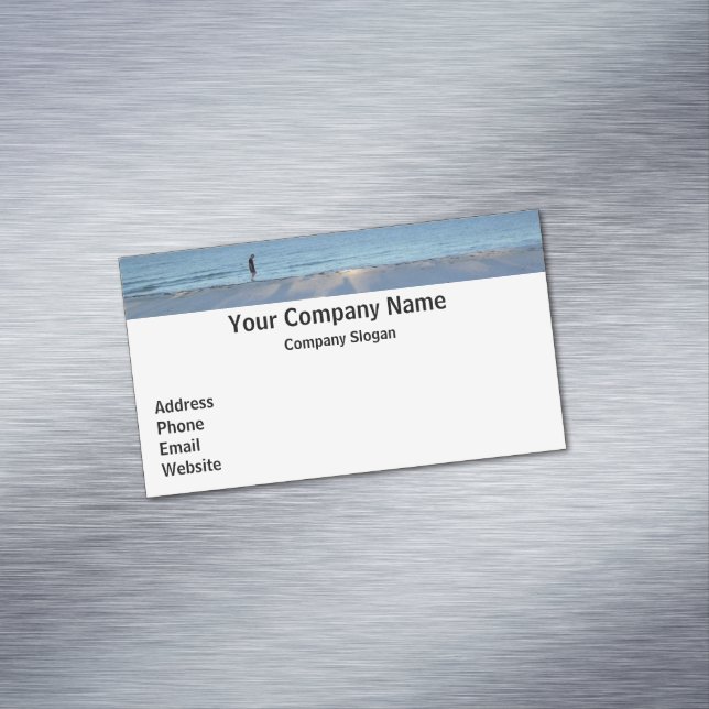 Marcher sur la plage Carte de visite magnétique #1 (In Situ)