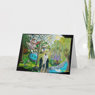 Marchez Avec Les Cartes De Voeux Du Christ