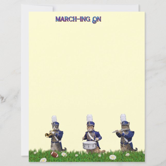 Marching Band of Cats Stationery (Devant)