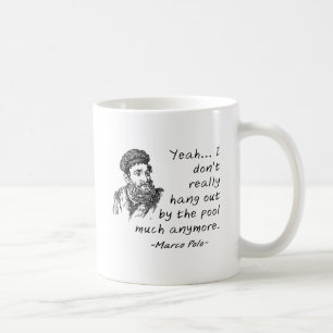 Marco Polo au bord de la piscine Mug drôle