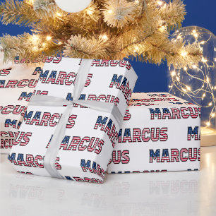 Marcus prénom nom USA papier cadeau US