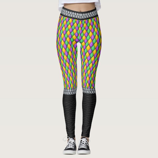 Mardi Gras 6b Diamonds Pop Leggings mode (Devant)