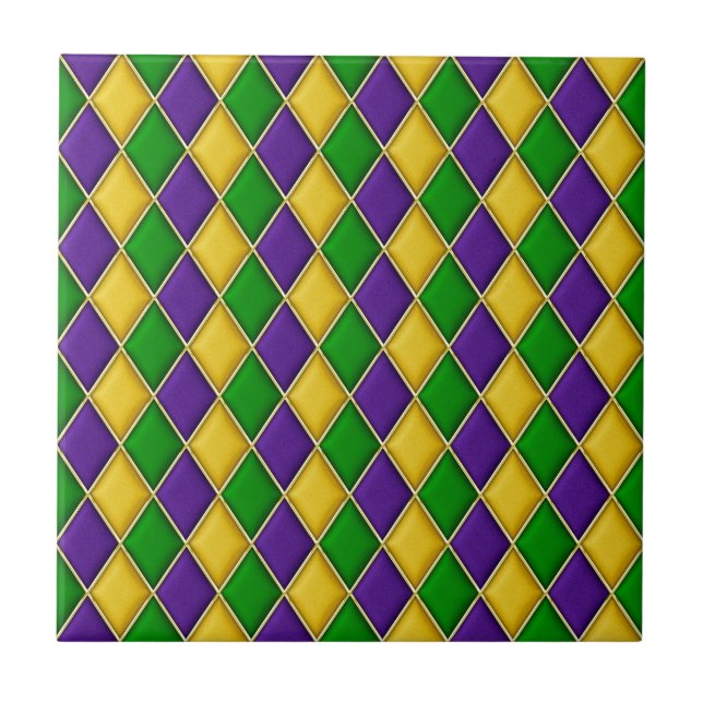 Mardi Gras Arlequin Carreaux Motifs Diamond (Devant)