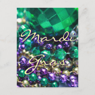 Mardi Gras Bead Jette Des Cartes Personnalisées In