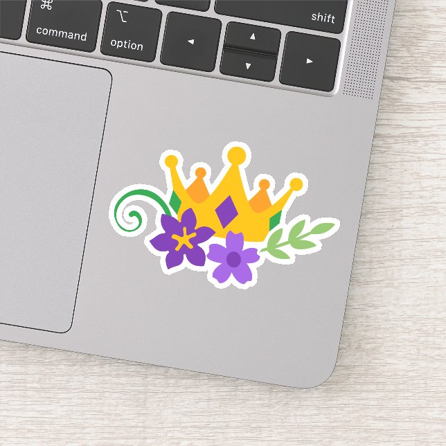 Mardi Gras Couronne Mardi Sticker Die Cut (Détail)