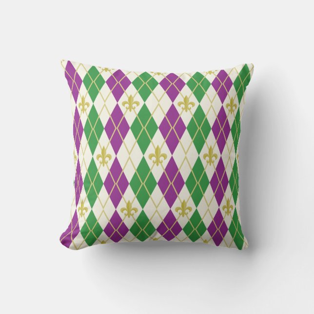 Mardi Gras Coussin Jacquard (Recto)