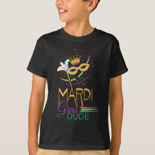 Mardi Gras Dude Kids Tshirt